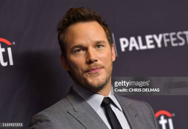 Actor Chris Pratt arrives for the PaleyFest presentation of NBC's "Parks and Recreation" 10th Anniversary Reunion at the Dolby theatre on March 21,...