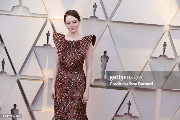 Emma Stone attends the 91st Annual Academy Awards - Arrivals at Hollywood and Highland on February 24, 2019 in Hollywood, California.