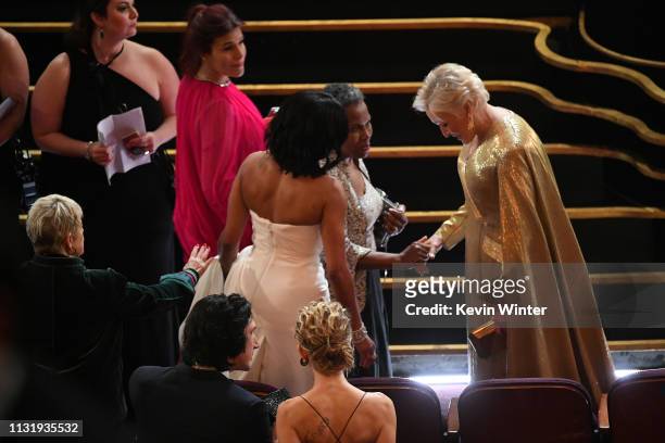 Regina King and Glenn Close during the 91st Annual Academy Awards at Dolby Theatre on February 24, 2019 in Hollywood, California.