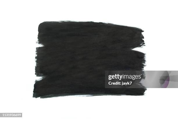 black paint - brush paint stock-fotos und bilder