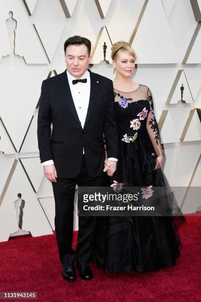 Mike Myers and Kelly Tisdale attend the 91st Annual Academy Awards at Hollywood and Highland on February 24, 2019 in Hollywood, California.