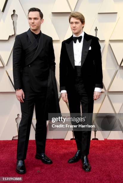 Nicholas Hoult and Joe Alwyn attend the 91st Annual Academy Awards at Hollywood and Highland on February 24, 2019 in Hollywood, California.