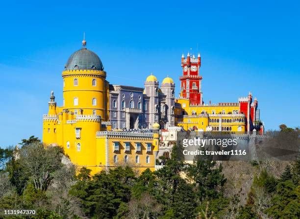 pena palace in sintra, portugal - sintra portugal stock pictures, royalty-free photos & images