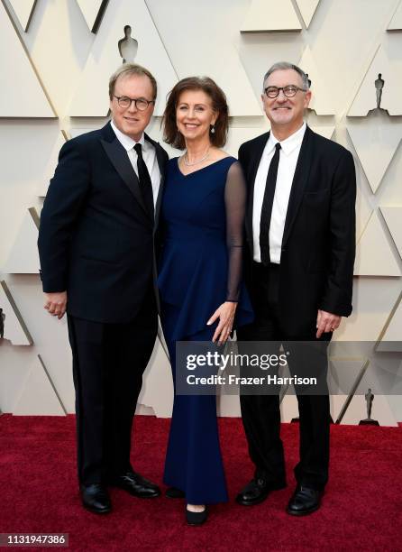 Brad Bird, Nicole Paradis Grindle and John Walker attend the 91st Annual Academy Awards at Hollywood and Highland on February 24, 2019 in Hollywood,...