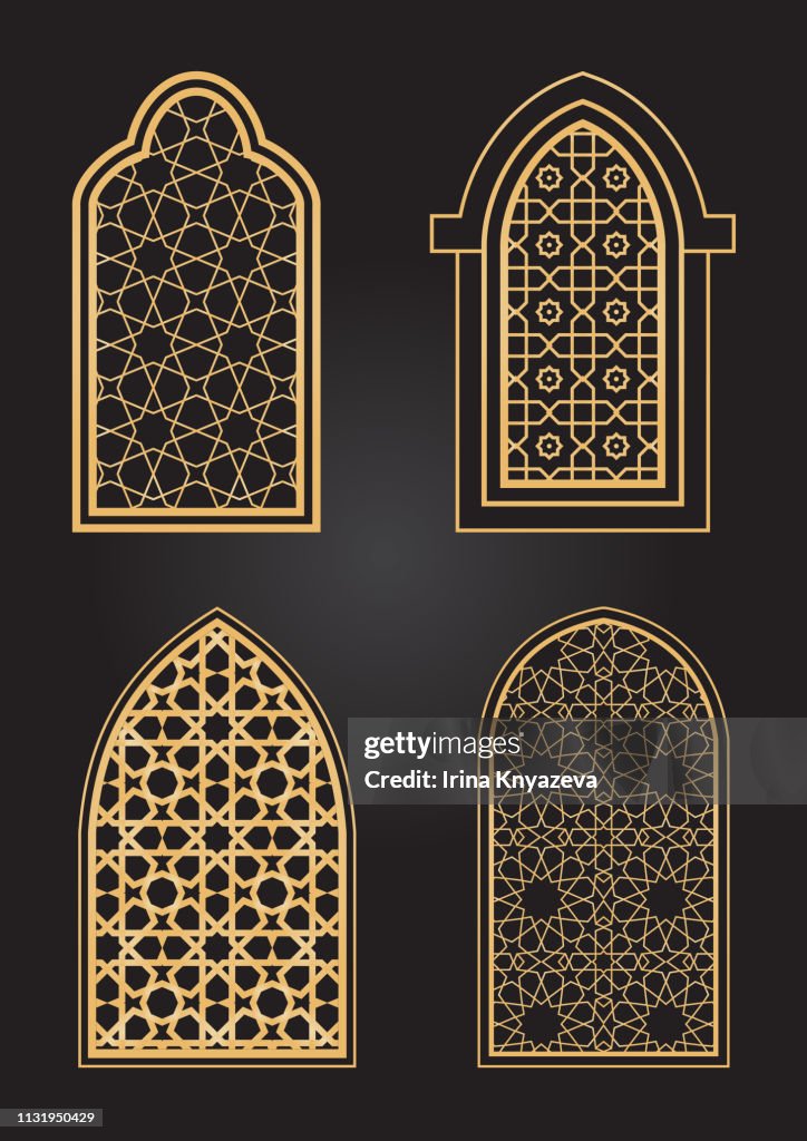 Arabic Gold Windows Set High-Res Vector Graphic - Getty Images
