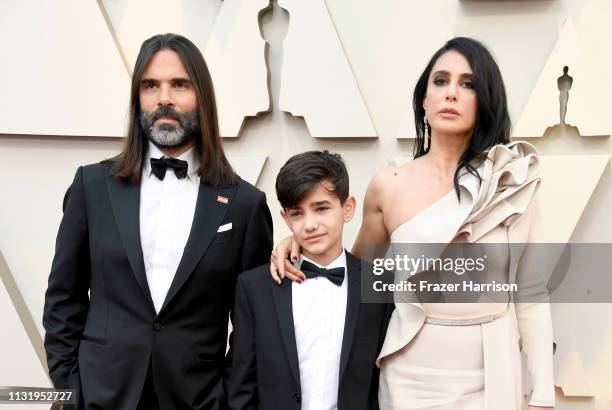 Khaled Mouzanar, Zain Al Rafeea and Nadine Labaki attend the 91st Annual Academy Awards at Hollywood and Highland on February 24, 2019 in Hollywood,...