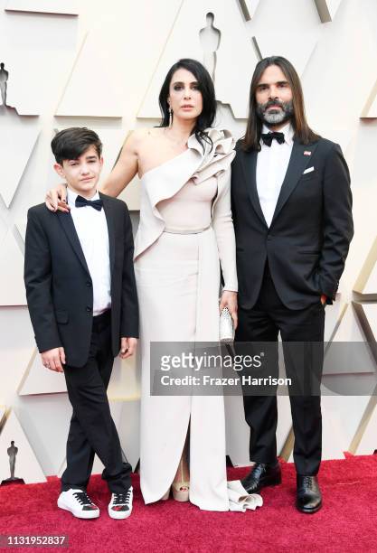 Zain Al Rafeea, Nadine Labaki and Khaled Mouzanar attend the 91st Annual Academy Awards at Hollywood and Highland on February 24, 2019 in Hollywood,...