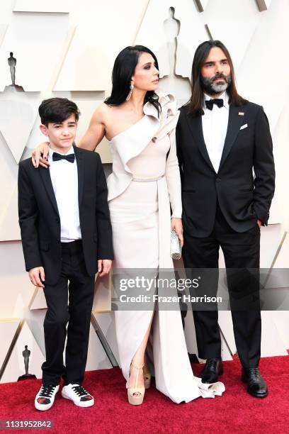 Zain Al Rafeea, Nadine Labaki and Khaled Mouzanar attend the 91st Annual Academy Awards at Hollywood and Highland on February 24, 2019 in Hollywood,...