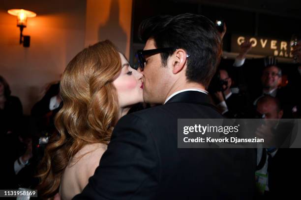 Jaime Ray Newman and Guy Nattiv attend the 91st Annual Academy Awards Governors Ball at Hollywood and Highland on February 24, 2019 in Hollywood,...