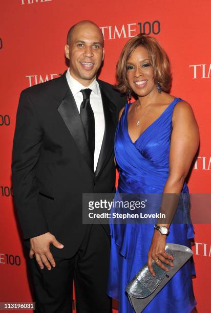 Mayor of Newark Cory Booker and Gayle King attend the TIME 100 Gala, TIME'S 100 Most Influential People In The World at Frederick P. Rose Hall, Jazz...