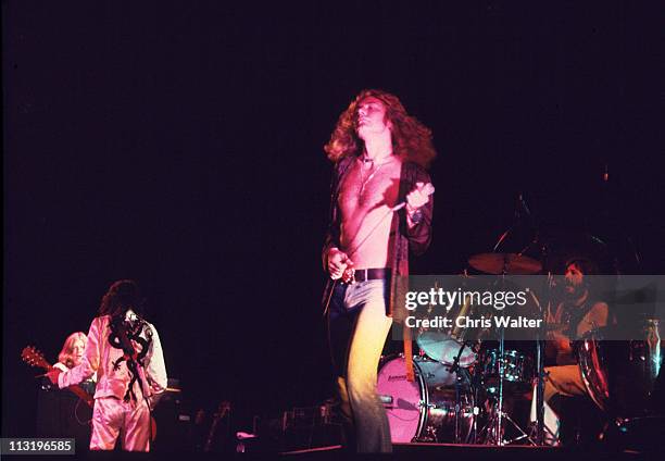 John Paul Jones, Jimmy Page, Robert Plant and John Bonham of Led Zeppelin, 1977