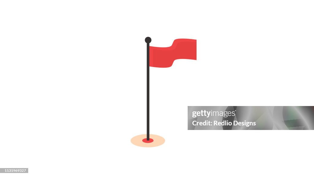 赤い空白の旗のアイコン