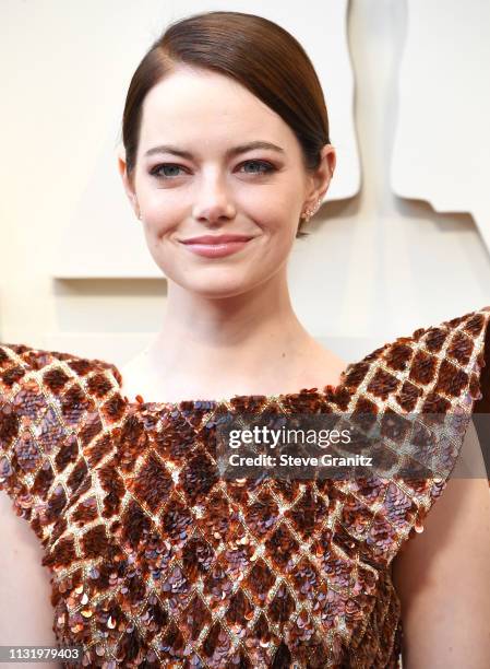 Emma Stone arrives at the 91st Annual Academy Awards at Hollywood and Highland on February 24, 2019 in Hollywood, California.