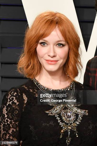 Christina Hendricks attends the 2019 Vanity Fair Oscar Party hosted by Radhika Jones at Wallis Annenberg Center for the Performing Arts on February...