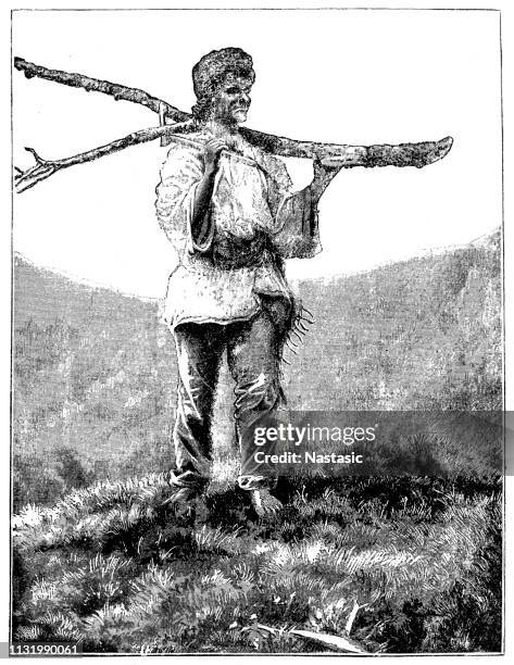 romanian shepherd - sheep wool stock illustrations