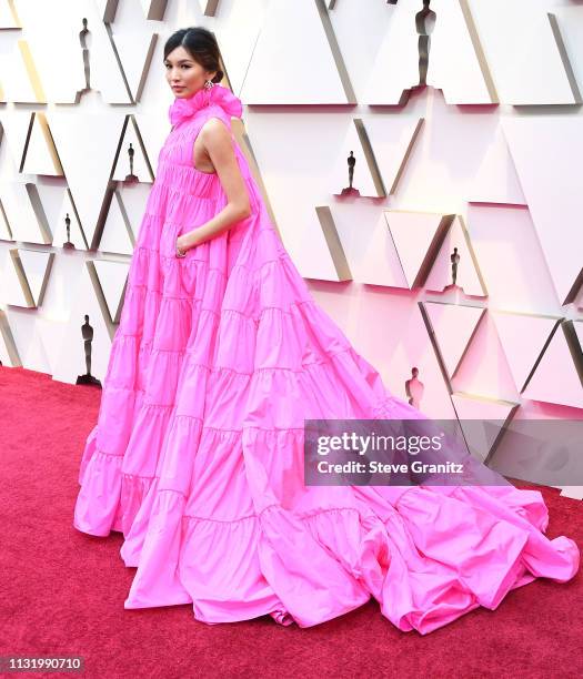 Gemma Chan arrives at the 91st Annual Academy Awards at Hollywood and Highland on February 24, 2019 in Hollywood, California.