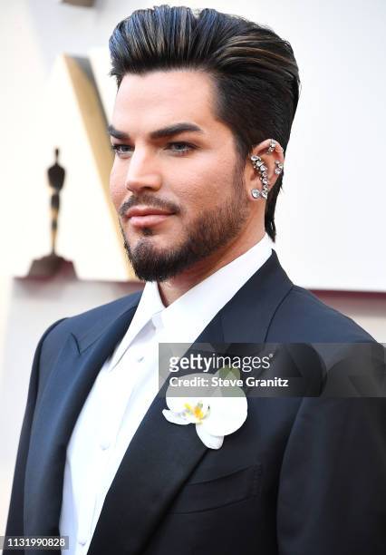 Adam Lambert arrives at the 91st Annual Academy Awards at Hollywood and Highland on February 24, 2019 in Hollywood, California.
