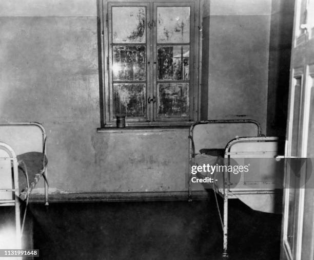 Undated picture showing a room of the psychiatric clinic at Hadamar where the injections were done as part of the nazi program of euthanasia called...