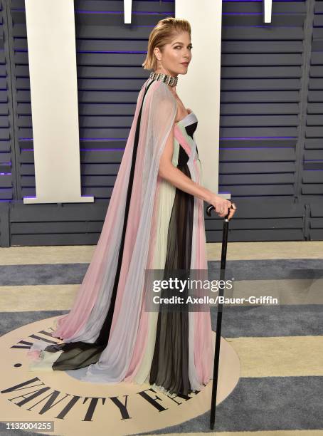 Selma Blair attends the 2019 Vanity Fair Oscar Party Hosted By Radhika Jones at Wallis Annenberg Center for the Performing Arts on February 24, 2019...