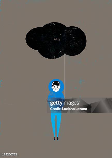 fear - negative thoughts stock illustrations