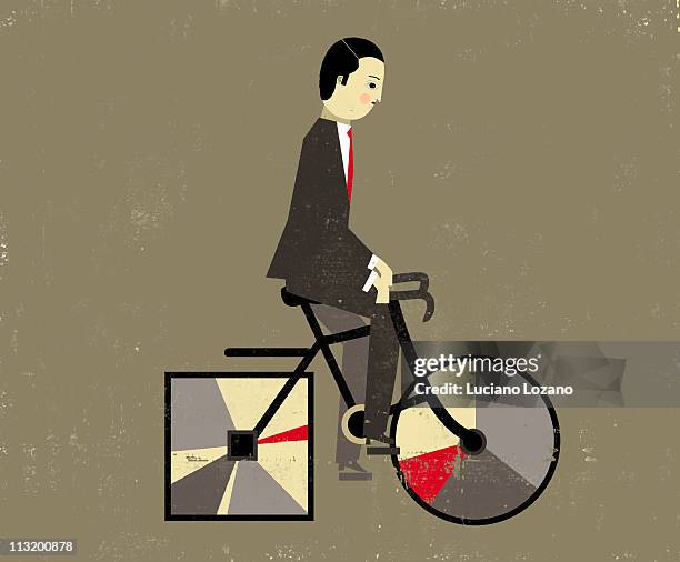 bycicle - business trip stock illustrations