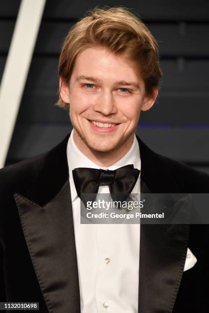 Joe Alwyn attends the 2019 Vanity Fair Oscar Party hosted by Radhika Jones at Wallis Annenberg Center for the Performing Arts on February 24, 2019 in...