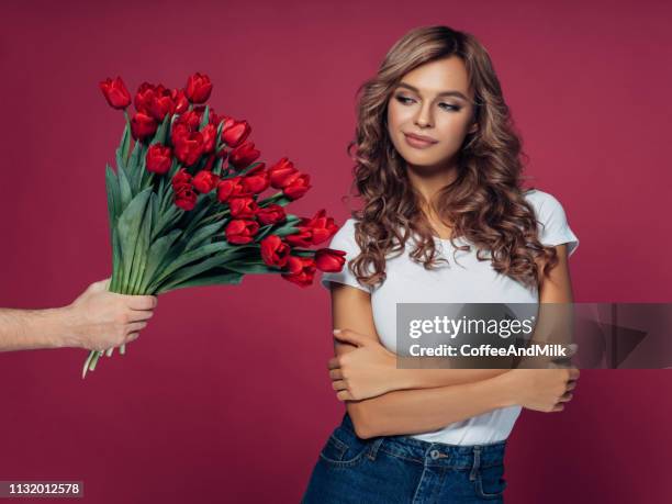 young girl accepting apology - rejection hand stock pictures, royalty-free photos & images