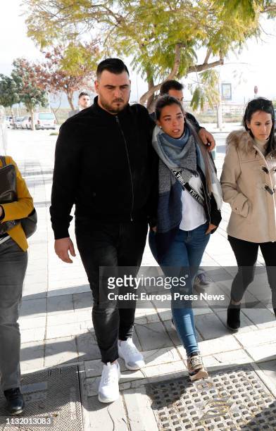 The parents of Julen, the two year old boy who died after falling in a well, José Rosello and Ana Garcia , are seen arriving to court to declare as...
