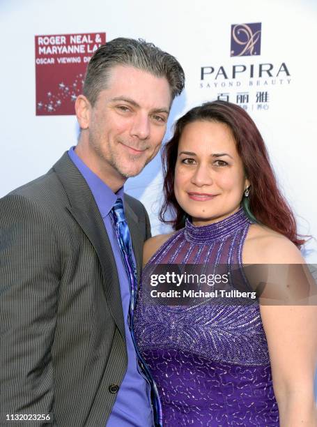 Jeremy Miller and Joanie Miller attend the 4th annual Roger Neal Oscar Viewing Dinner Icon Awards and after party at Hollywood Palladium on February...