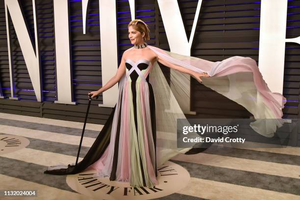 Selma Blair attends the 2019 Vanity Fair Oscar Party at Wallis Annenberg Center for the Performing Arts on February 24, 2019 in Beverly Hills,...