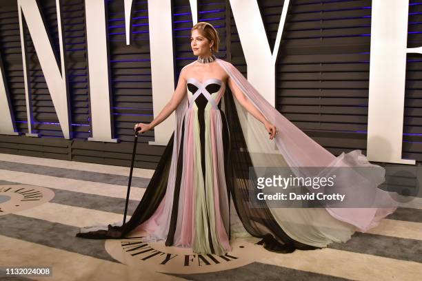 Selma Blair attends the 2019 Vanity Fair Oscar Party at Wallis Annenberg Center for the Performing Arts on February 24, 2019 in Beverly Hills,...
