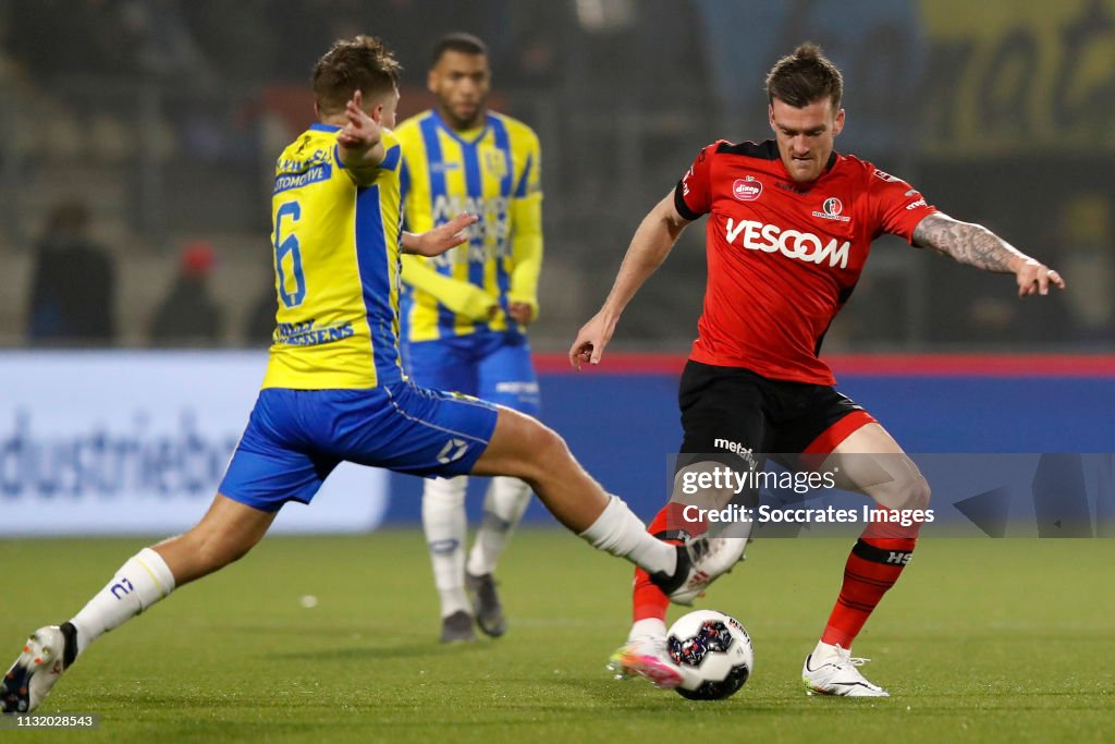 Ron Rienstra Daan Rienstra of RKC Waalwijk, Ron Janzen of Helmond Sport during the ...
