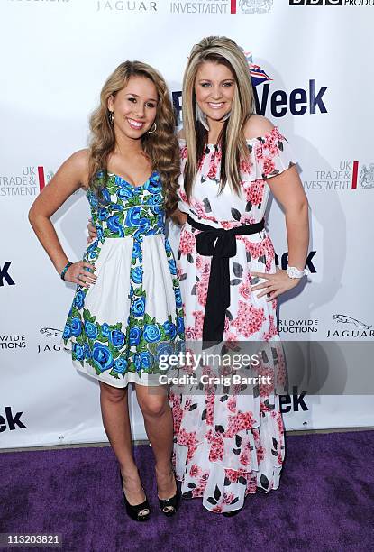 Haley Reinhart and Lauren Alaina attend the Champagne Launch Of 2011 BritWeek at British Consul Generalâs Residence on April 26, 2011 in Los...