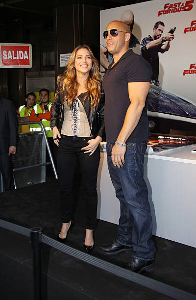 Actors Elsa Pataky and Vin Diesel sign posters of their lastest film 'Fast & Furious 5' at El Corte Ingles store Castellana street on April 26, 2011...
