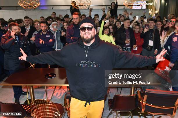 Gue Pequeno attends MIDO 2019– Milano Eyewear Show on February 25, 2019 in Milan, Italy.