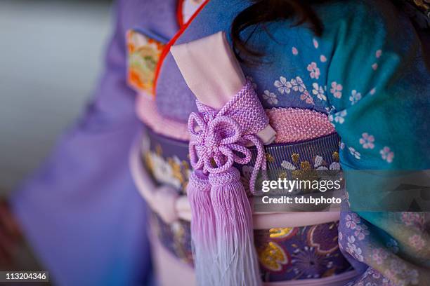 kimono details - kimono photos et images de collection