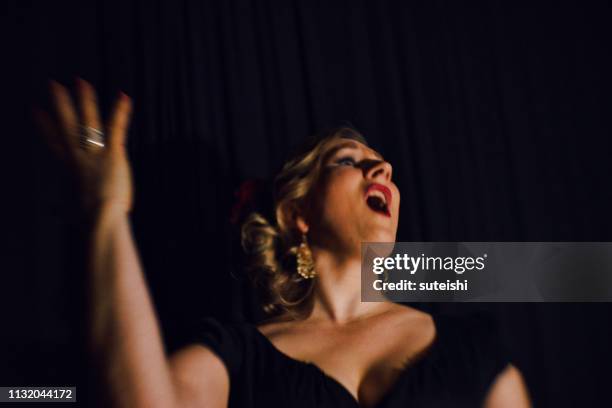 le grand chanteur - chanteur photos et images de collection