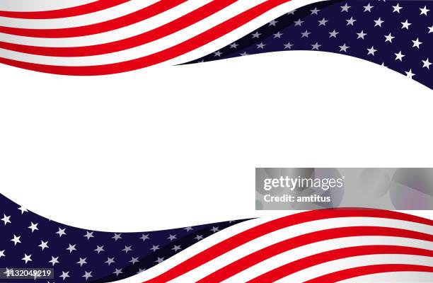 ilustraciones, imágenes clip art, dibujos animados e iconos de stock de diseño de la frontera patriótica - bandera de estados unidos