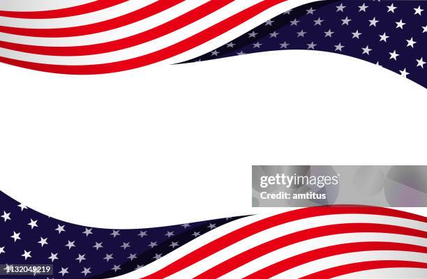 stockillustraties, clipart, cartoons en iconen met patriottische border design - amerikaanse-vlag