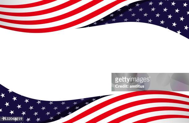 patriotic border design - horizontal stock illustrations