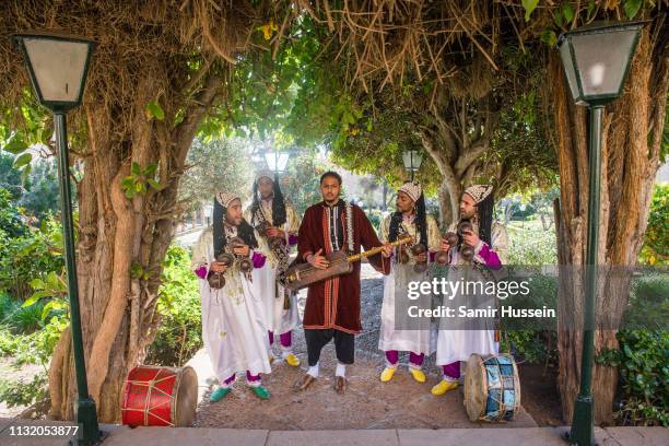 Musicians perform as Prince Harry, Duke of Sussex and Meghan, Duchess of Sussex visit the Andalusian Gardens to hear about youth empowerment in...