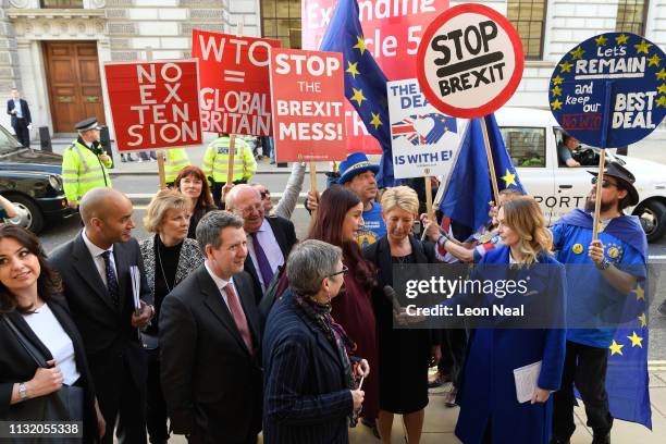 Former Labour and Conservative MPs Heidi Allen , Chuka Umunna , Anna Soubry , Chris Leslie , Mike Gapes , Ann Coffey , Luciana Berger and Angela...