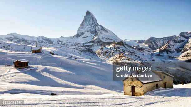view from riffelberg, zermatt. - zermatt stock pictures, royalty-free photos & images