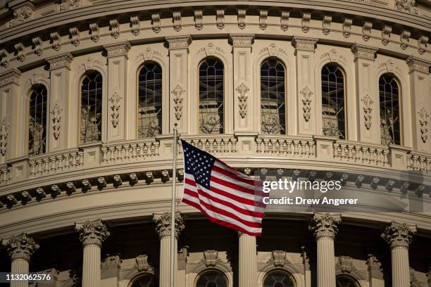 The U.S. Capitol stands after Attorney General William Barr told the House and Senate Judiciary Committees in a letter that Special Counsel Robert...