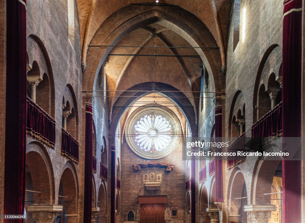 Modena Cathedral, interior view. Emilia Romagna, Italy