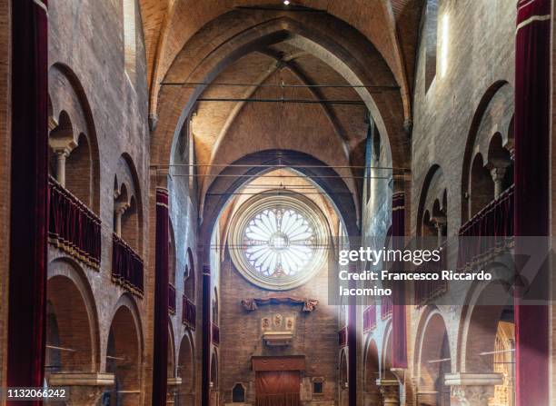 modena cathedral, interior view. emilia romagna, italy - cattedrale foto e immagini stock