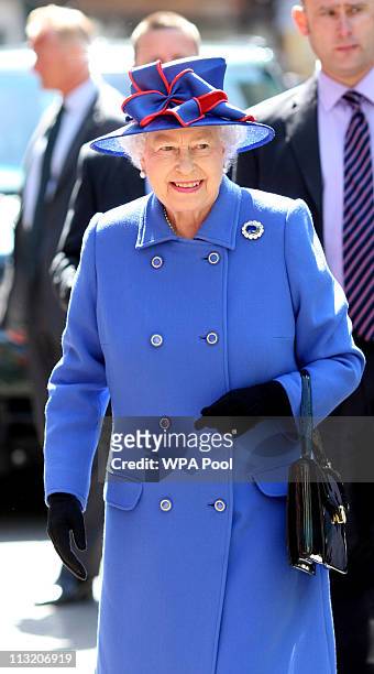 Queen Elizabeth II visits St John's College at the University of Cambridge on April 27, 2011 in Cambridge, England. At least 2,000 people, many...