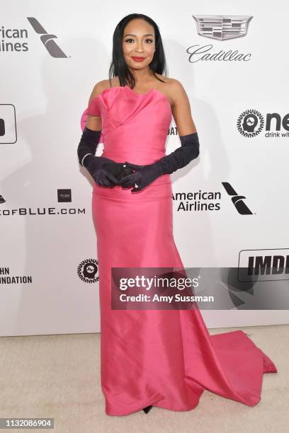 Malina Moye attends the 27th Annual Elton John AIDS Foundation Academy Awards Viewing Party on February 24, 2019 in West Hollywood, California.