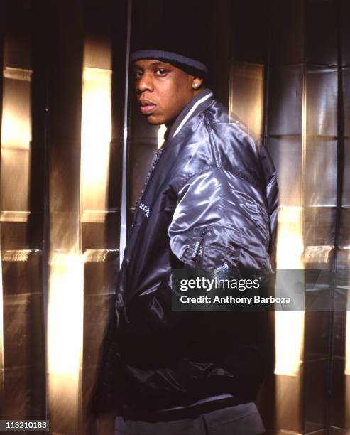 Portrait of American rapper Jay-Z , New York, New York, 2000.