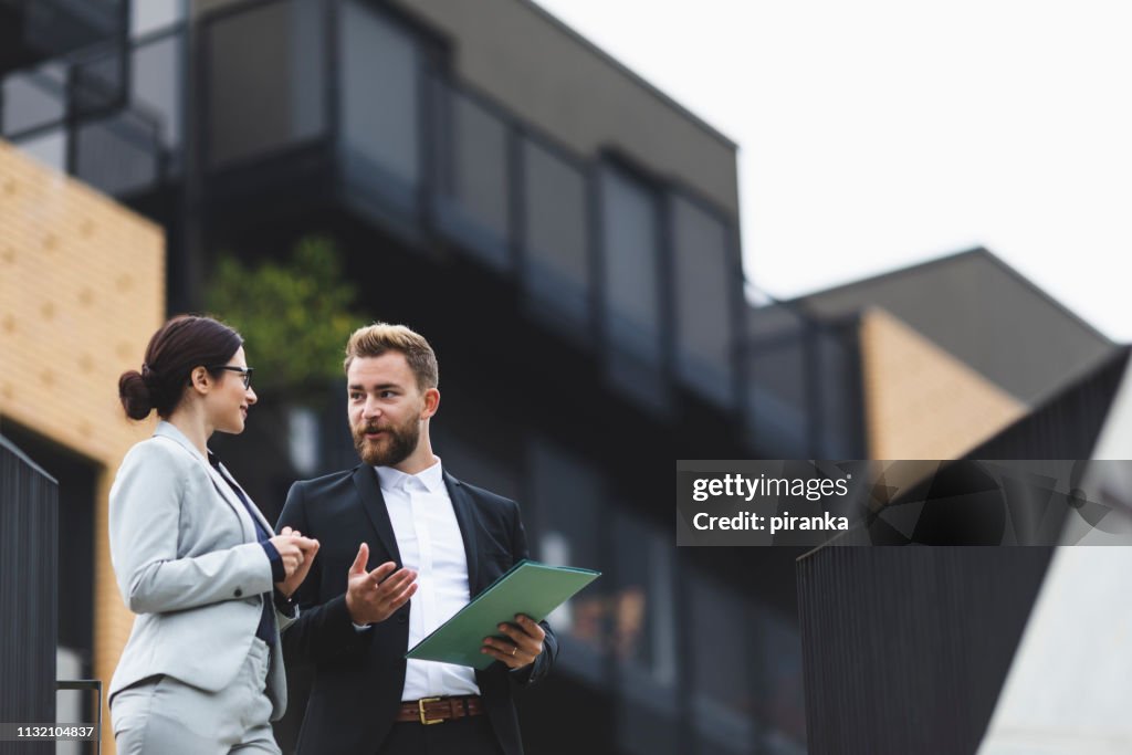 Real estate agent on a meeting